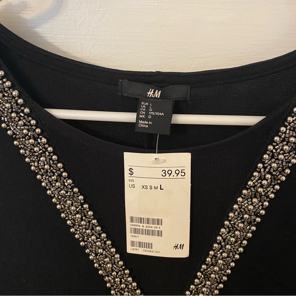 NWT H&M Dress black size L - Picture 2 of 4